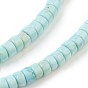Natural Magnesite Beads Strands, Dyed, Heishi Beads, Flat Round/Disc