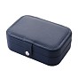 PU Leather Jewelry Boxes, Portable Jewelry Storage Case, for Ring Earrings Necklace, Rectangle