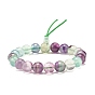 Bracelet extensible de perles rondes en pierres naturelles mélangées, bracelet perles calebasse mala pour femme
