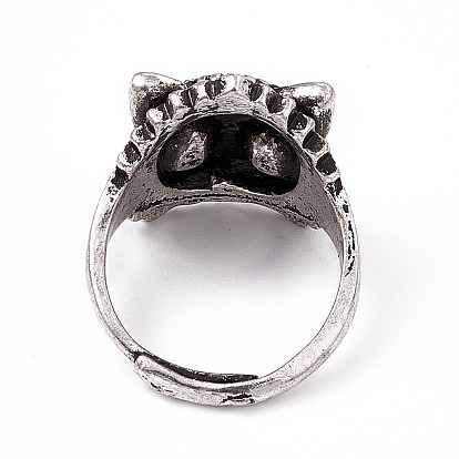 Кошка натуральный лабрадорит регулируемые кольца, украшения из латуни платинового тона для женщин