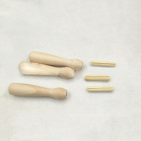 Mango de aguja de punzón de madera, herramienta de costura de fieltro de lana