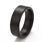 Ion Plating(IP) 304 Stainless Steel Plain Band Finger Ring for Women
