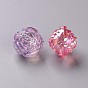 Transparent Acrylic Beads, AB Color, Flower