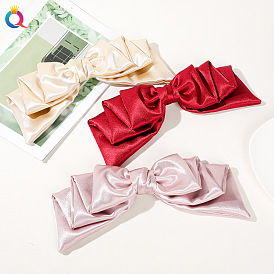 Chic Fabric Butterfly Bow Hair Clip with Spring Clamp - Elegant and Sweet Hair Accessory for Updo Hairstyles