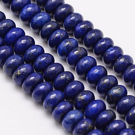 Natural Lapis Lazuli Rondelle Bead Strands, Dyed