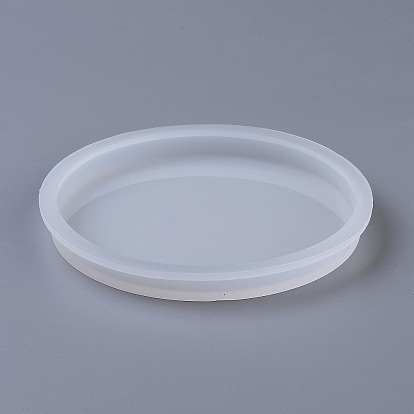 Moules en silicone de dessous de verre ronds de bricolage, moules de résine, pour la résine UV, fabrication de bijoux en résine époxy