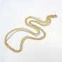 Men's 304 Stainless Steel Cable Chain Necklaces, with Lobster Claw Clasps, Faceted, 29.5 inch(749mm)