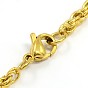 Fashionable 304 Stainless Steel Rope Chain Bracelet Making, with Lobster Claw Clasps, 7-7/8 inch (200mm), 2.5mm