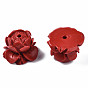 Lotus Cinnabar Beads, Flower, 12x18x18mm, Hole: 2mm
