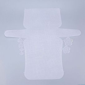 Plastic Mesh Canvas Sheets, for Embroidery, Acrylic Yarn Crafting, Knit and Crochet Projects, Flower & Heart & Leaf
