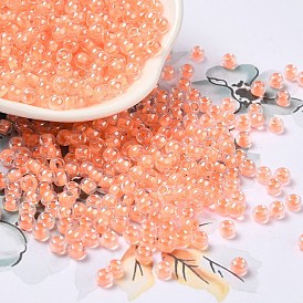 Glass Seed Beads, Inside Colours Lustered, Round