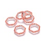 Miyuki & toho perles de rocaille japonaises faites à la main, avec 304 bagues en acier inoxydable, Motif métier, hexagone