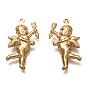 Valentine's Day 304 Stainless Steel Pendants, Cupid, Real 18K Gold Plated