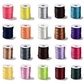 45M Polyester Cord, Satin Rattail Cord, for DIY Chinese Knot Making