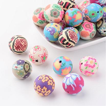 Handmade Polymer Clay Beads, Round