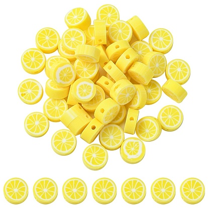Бусины из полимерной глины , лимон