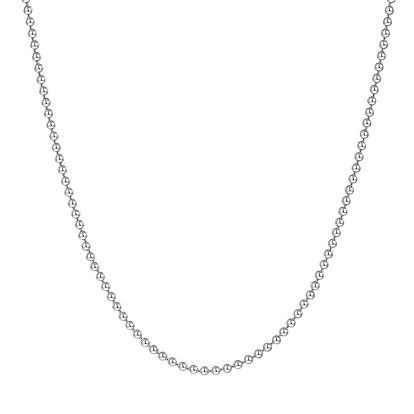 SHEGRACE 925 Sterling Silver Ball Chain Necklaces, with Spring Ring Clasps