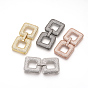 Brass Micro Pave Cubic Zirconia Fold Over Clasps, Square