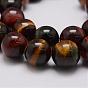 Natural & Dyed Tiger Eye Bead Strands, Grade A, Round
