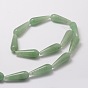 Brins de perles de larme d'aventurine verte naturelle, 30x10mm, Trou: 1.5mm, Environ 13 pcs/chapelet, 15.7 pouce