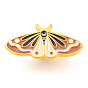 Alloy Enamel Brooches, Enamel Pin, with Butterfly Clutches, Butterfly, Golden