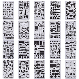 Gorgecraft Plastic Drawing Painting Stencils Templates, Mixed Pattern