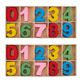 Blocs de construction numéros créatifs, jouets d'apprentissage en bois, numéro compris 0~9