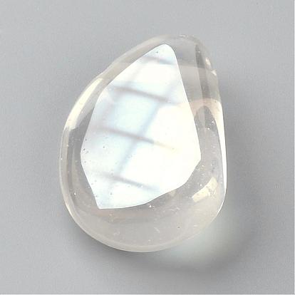 Perlas de cristal de cuarzo natural, color de ab chapado, pepitas
