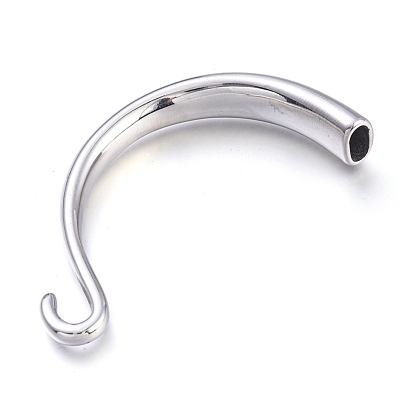 304 Stainless Steel Hook Clasps, for Leather Cord Bracelets Making