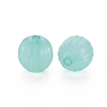 Perles acryliques de gelée d'imitation , perles ondulées, ronde