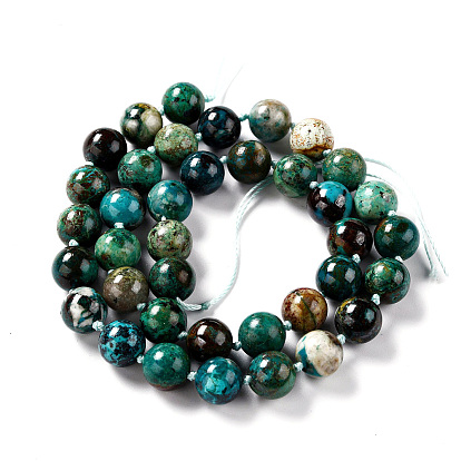 Chapelets de perles chrysocolla naturelles , ronde