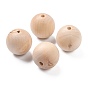 Défectueuse clôture la vente, perles en bois naturel non fini, perles d'espacement en bois rondes en vrac pour la fabrication artisanale, sans plomb