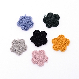Handmade Wool Yarn Knitting Ornament Accessories, for DIY Craft Making, Flower