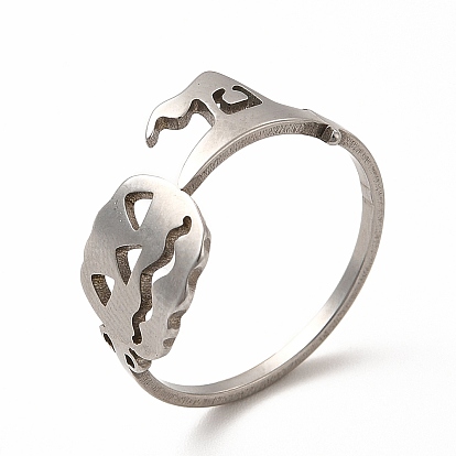 304 Calabazas huecas de acero inoxidable y anillo de dedo de bruja para Halloween