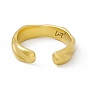 Chapado iónico (ip) 304 anillo abierto de acero inoxidable para mujer, rondo