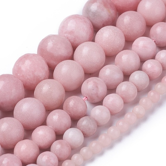 Natural Pink Opal Beads Strands, Grade AB, Round