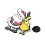 Broche en alliage d'émail sur le thème de noël, Père Noël avec épingle de renne pour vêtements de sac à dos