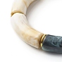 Стрейч-браслет с массивными изогнутыми бусинами, браслет ccb из пластика и акрила с имитацией драгоценных камней