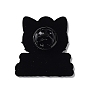 Pines de esmalte de perro/gato de dibujos animados con tema médico, broches de aleación de zinc negro