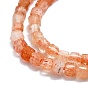 Natural Sunstone Beads Strands, Faceted, Cube