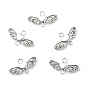 Tibetan Style Alloy Heart with Wing Connector Charms