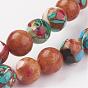 Shoushan synthétique perles de pierre brins, ronde