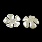 5 -petal flor abs plástico imitación perla tapas de cuentas, 36x36x8 mm, agujero: 2 mm
