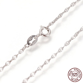 925 колье с цепочкой из маринованного серебра, с застежками пружинного кольца