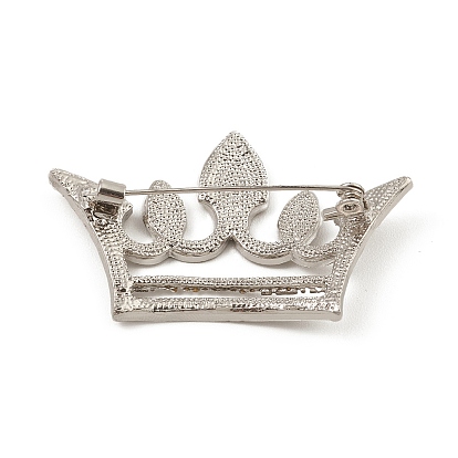 Rhinestone Crown Brooch Pin, Alloy Badge for Backpack Clothes