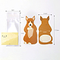 Plastic Cookie Bag, with Cartoon Animal Card and Stickers, for Chocolate, Candy, Cookies