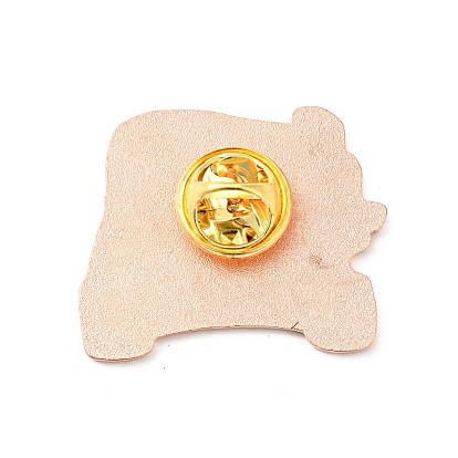 Mouse Enamel Pin, Rose Gold Plated Alloy Word Mood Perpetual Screaming Badge for Backpack Clothes