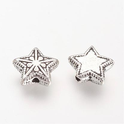 Tibetan Style Alloy Beads, Cadmium Free & Lead Free, Star