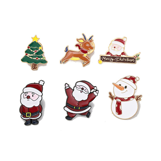 Christmas Theme Enamel Pin, Alloy Brooches for Backpack Clothes