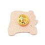 Эмалированная булавка для мышки, значок из сплава с покрытием из розового золота, вечный кричащий значок для рюкзака, одежды